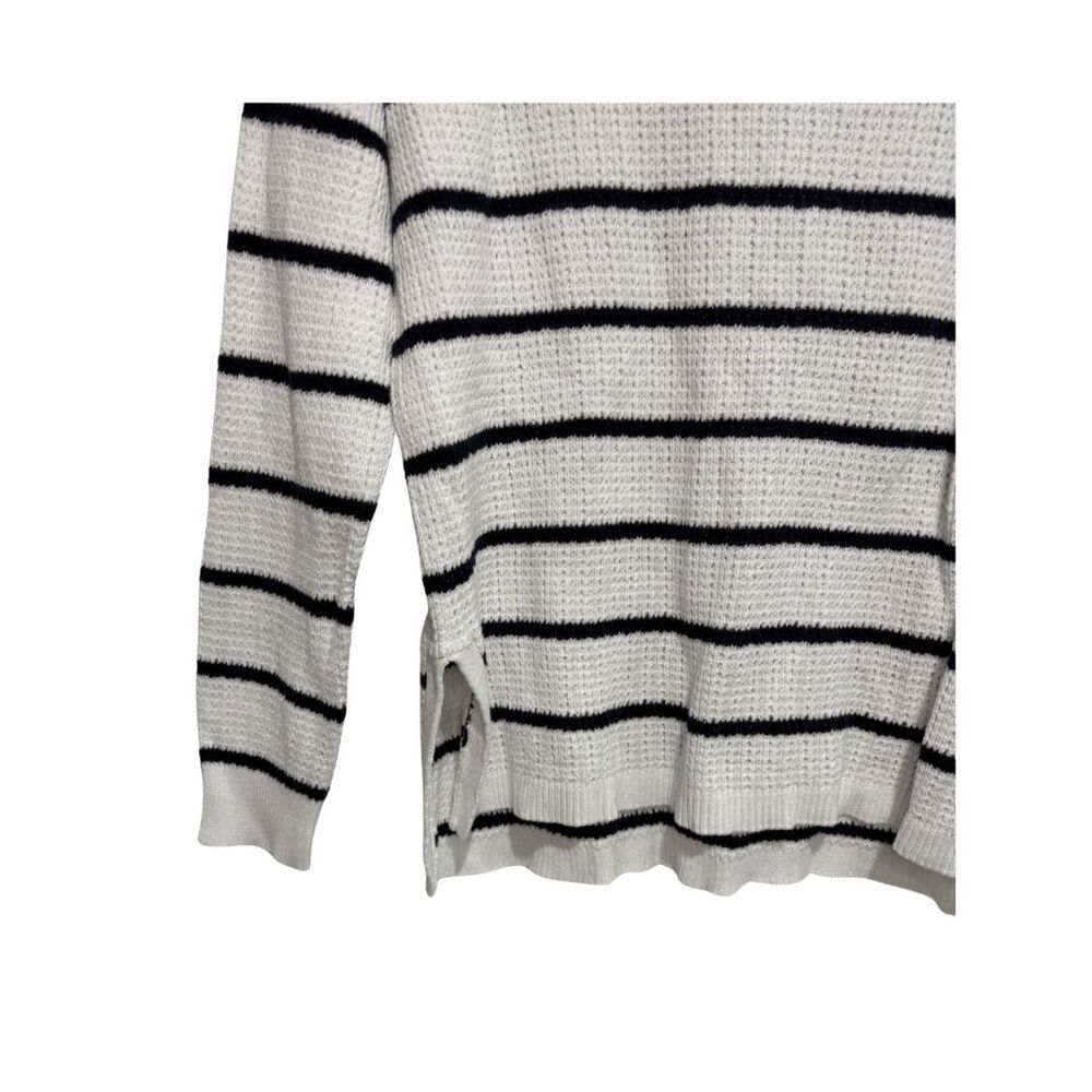 Ralph Lauren Navy & White Striped Cotton Sweater Preppy Coastal Classic Pullover - Picture 2 of 8
